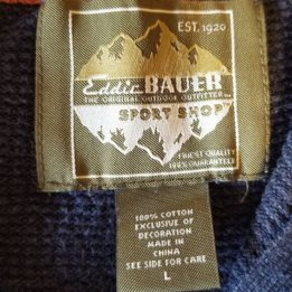 Two Eddie Bauer Men's Sweaters, 1x wool new with tags (sold together) - Picture 9 of 9